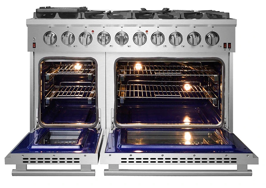 FORNO® Alta Qualita 48" Stainless Steel Pro Style Gas Range - FFSGS6239-48