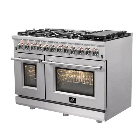 Forno Massimo 48-Inch Freestanding Dual Fuel Range in Stainless Steel (FFSGS6125-48)