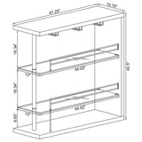 Prescott Rectangular 2-shelf Bar Unit Glossy Cappuccino