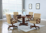 Marietta Casual Tobacco Dining/Game Table and Four Chairs