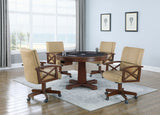 Marietta Casual Tobacco Dining/Game Table and Four Chairs