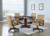 Marietta Casual Tobacco Dining/Game Table and Four Chairs