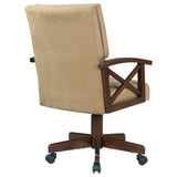 Marietta Upholstered Game Chair Tobacco and Tan