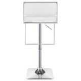 Alameda Adjustable Bar Stool White and Chrome