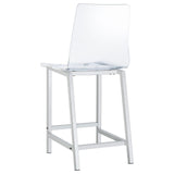 Juelia Counter Height Stools Chrome and Clear Acrylic (Set of 2)