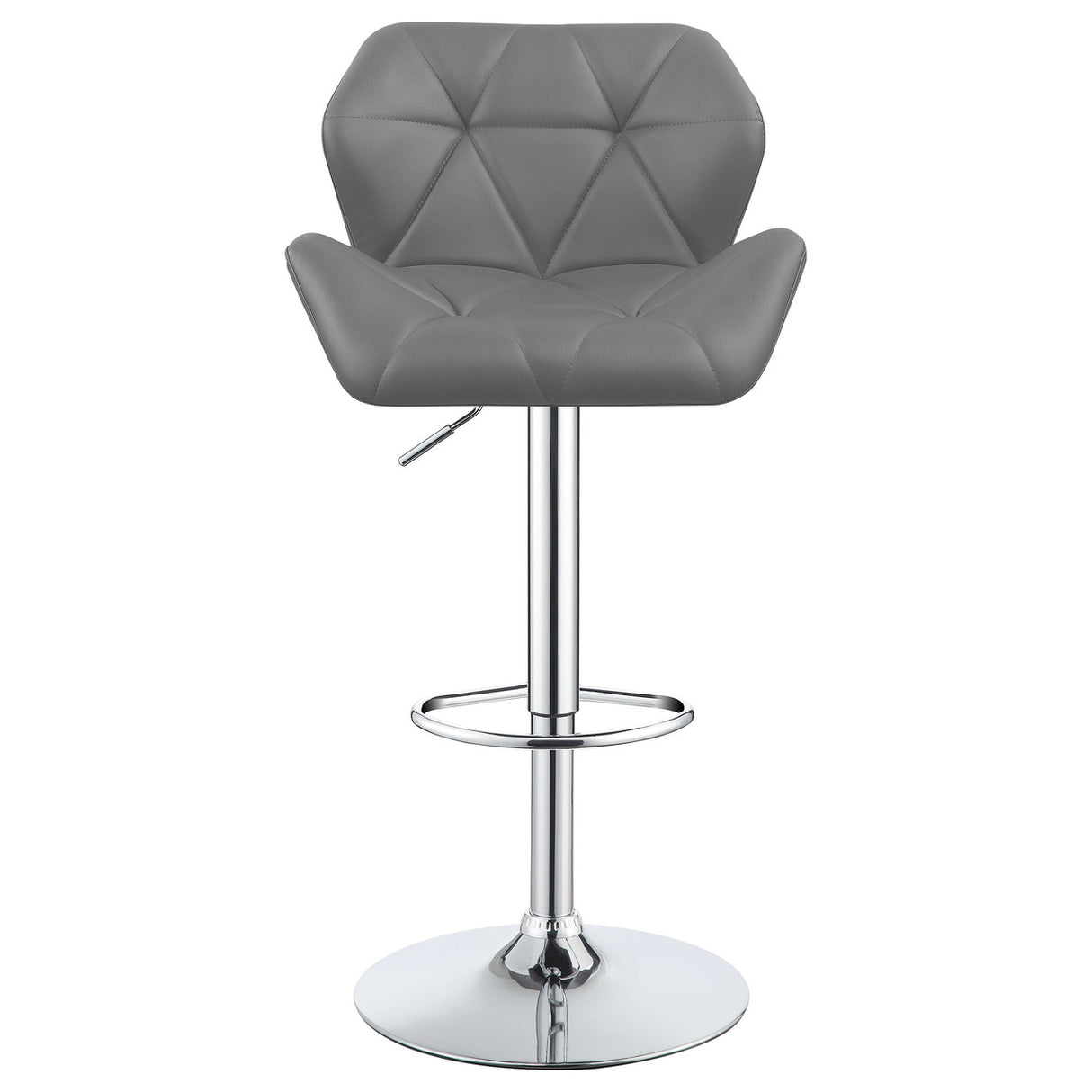 Berrington Adjustable Bar Stools Chrome and Grey (Set of 2)