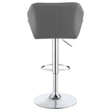 Berrington Adjustable Bar Stools Chrome and Grey (Set of 2)