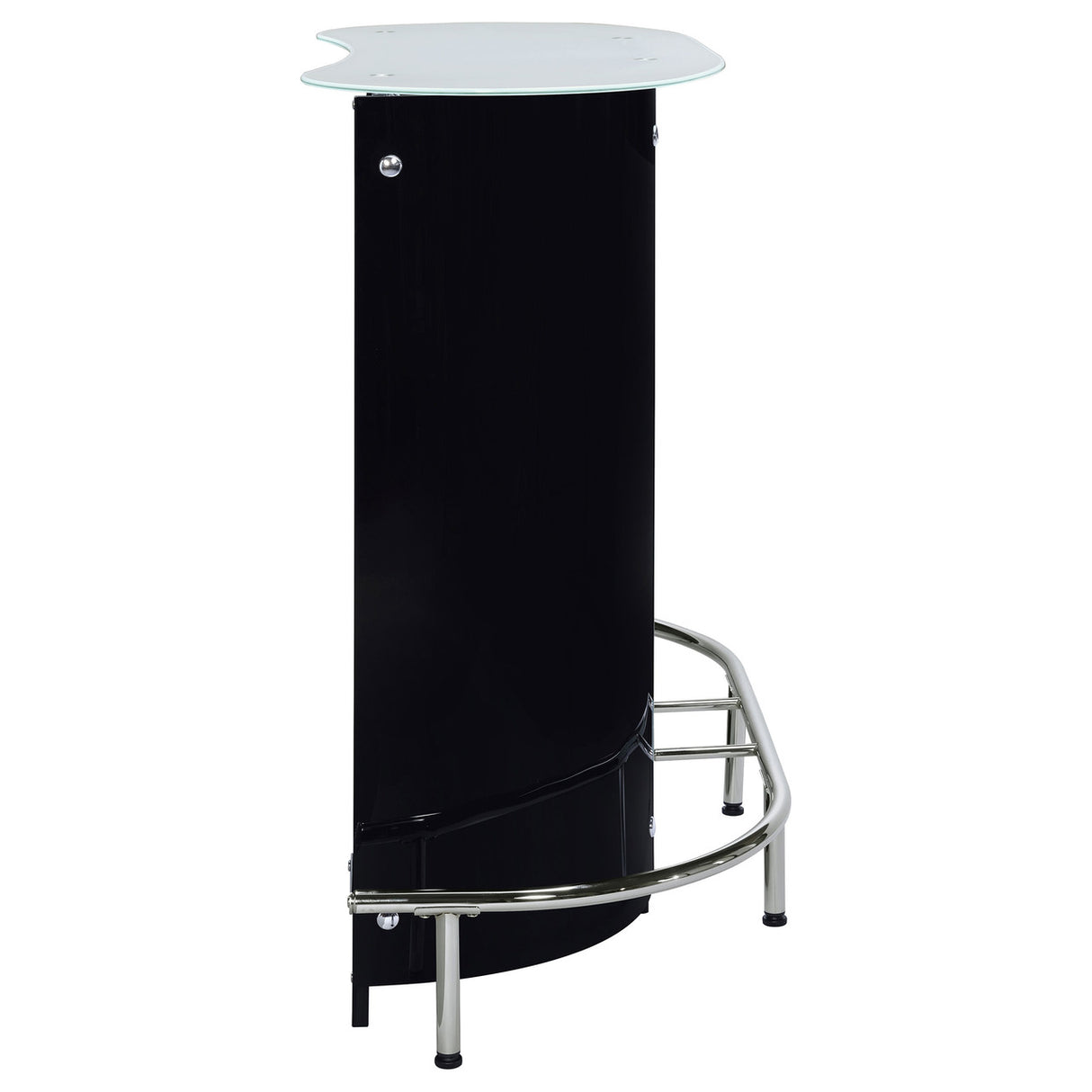 Lacewing 1-shelf Bar Unit Glossy Black and White