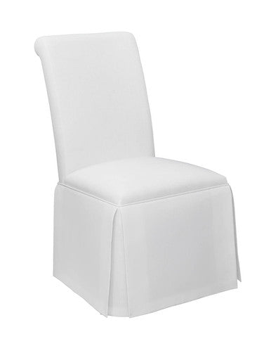 Shawna Upholstered Skirted Parson Dining Side Chair White (Set of 2)