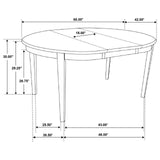 Gabriel Oval Dining Table Cappuccino