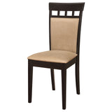 Gabriel Upholstered Side Chairs Cappuccino and Tan (Set of 2)