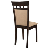 Gabriel Upholstered Side Chairs Cappuccino and Tan (Set of 2)