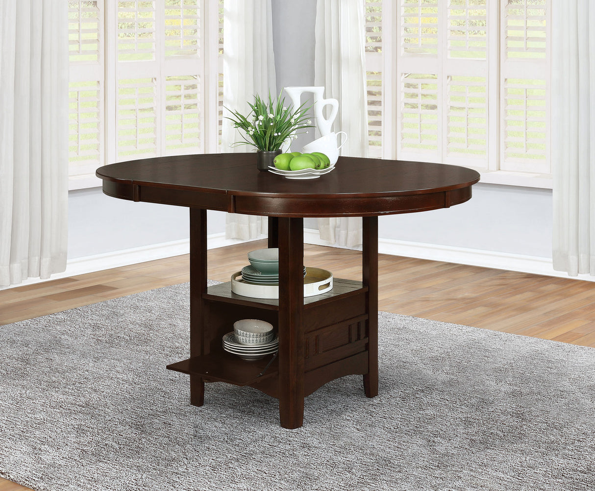 Lavon Oval Counter Height Table Warm Brown