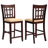 Lavon 24" Counter Stools Tan and Brown (Set of 2)