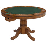 Mitchell Three-In-One Amber Game Table and Four Arm Chairs