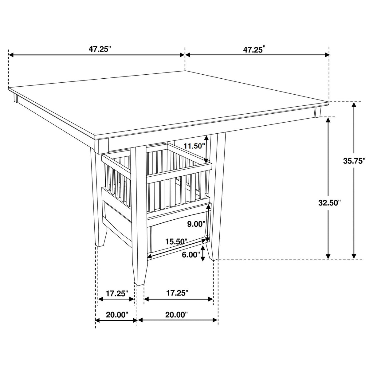 Jaden Transitional Cappuccino Five-Piece Counter-Height Dining Set