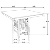 Jaden Transitional Cappuccino Five-Piece Counter-Height Dining Set