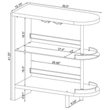 Adolfo 3-tier Bar Table Glossy White and Clear