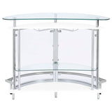 Amarillo 2-tier Bar Unit White and Chrome