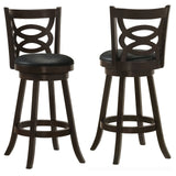 Calecita Swivel Bar Stools with Upholstered Seat Cappuccino (Set of 2)