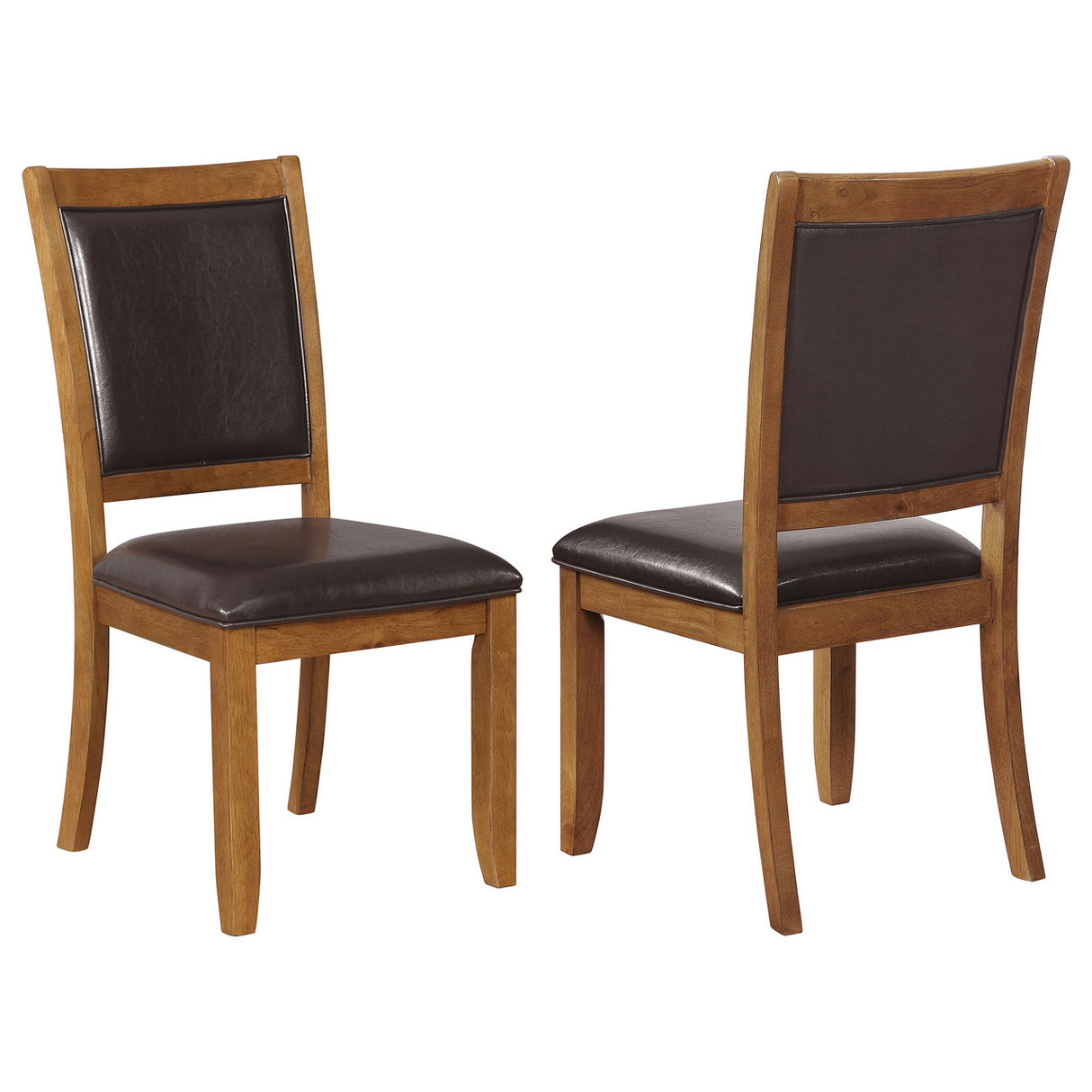 Nelms Upholstered Side Chairs Deep Brown and Dark Brown (Set of 2)