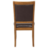 Nelms Upholstered Side Chairs Deep Brown and Dark Brown (Set of 2)