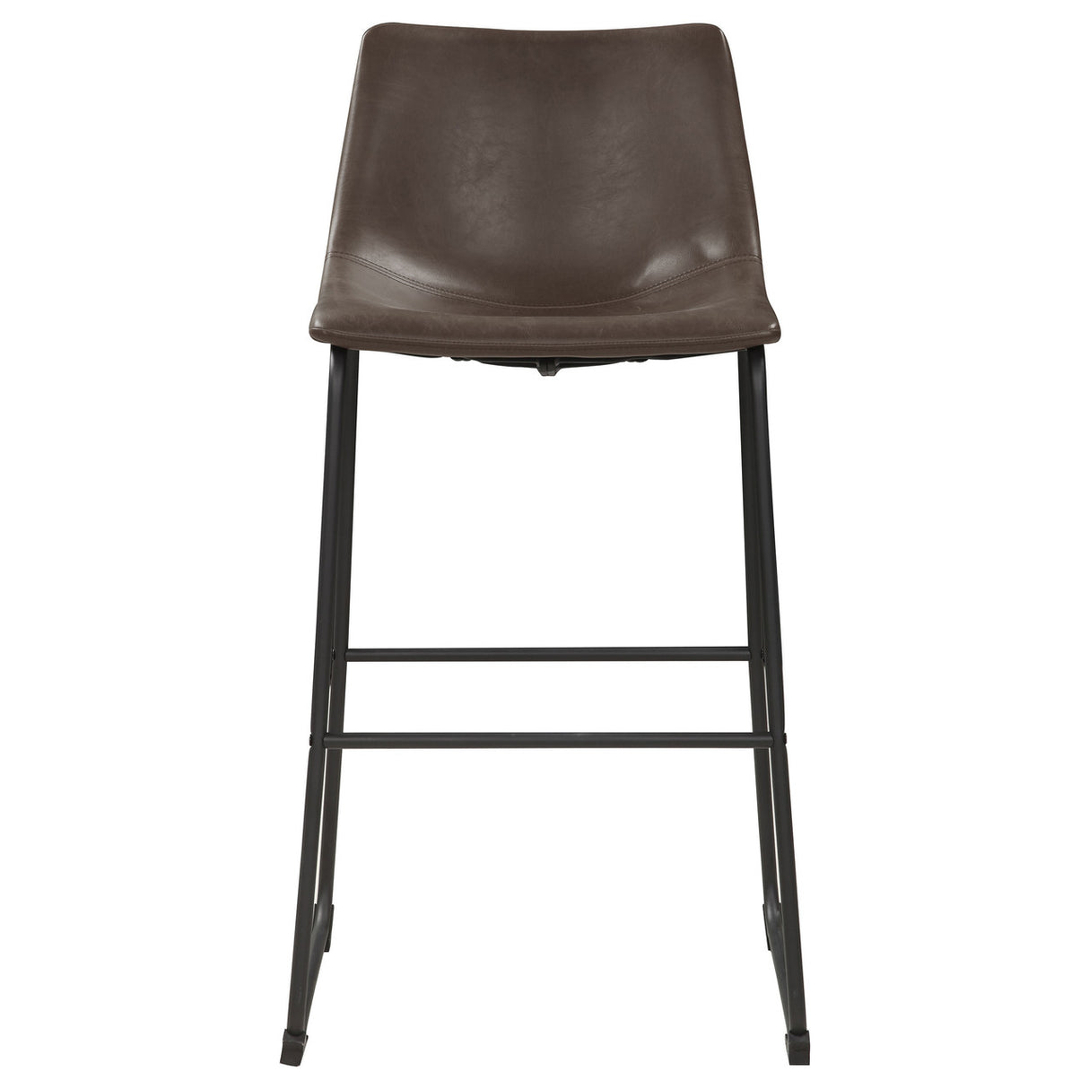 Michelle Armless Bar Stools Two-tone Brown and Black (Set of 2)