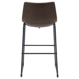 Michelle Armless Bar Stools Two-tone Brown and Black (Set of 2)