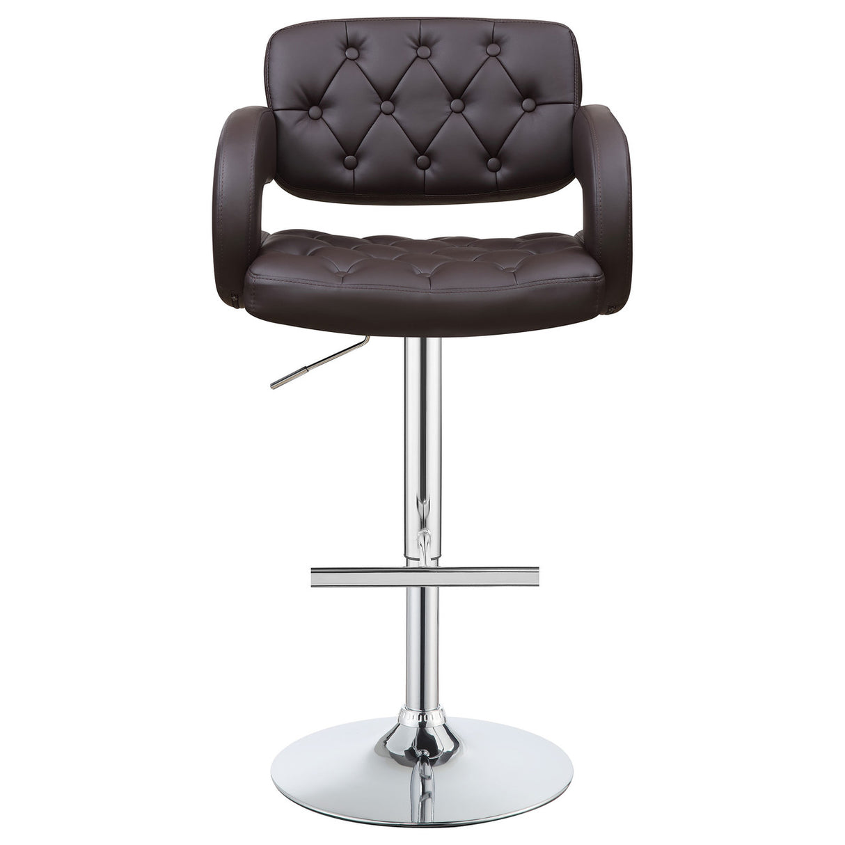 Brandi Adjustable Bar Stool Chrome and Brown