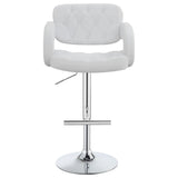 Brandi Adjustable Bar Stool Chrome and White