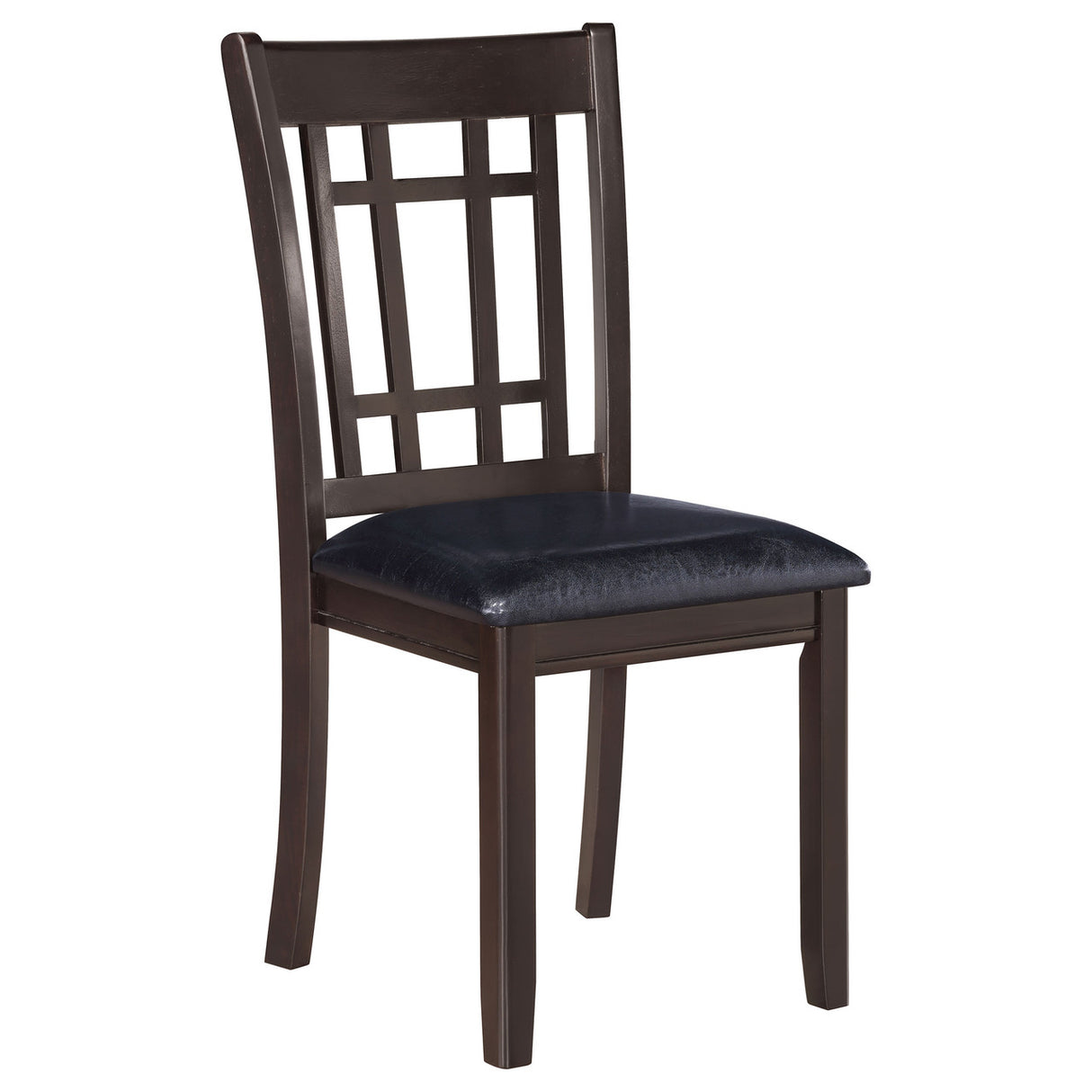 Lavon Padded Dining Side Chairs Espresso and Black (Set of 2)