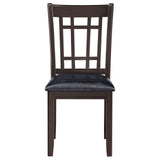 Lavon Padded Dining Side Chairs Espresso and Black (Set of 2)