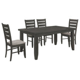 Dalila 5-piece Rectangular Dining Set Grey and Dark Grey