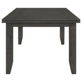 Dalila Rectangular Plank Top Dining Table Dark Grey