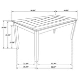 Dalila Rectangular Dining Table Cappuccino