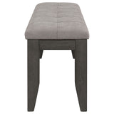 Dalila Padded Cushion Bench Grey and Dark Grey