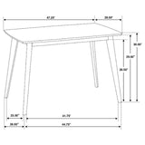 Kersey Dining Table with Angled Legs Chestnut