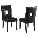 Shannon Open Back Upholstered Dining Chairs Black (Set of 2)