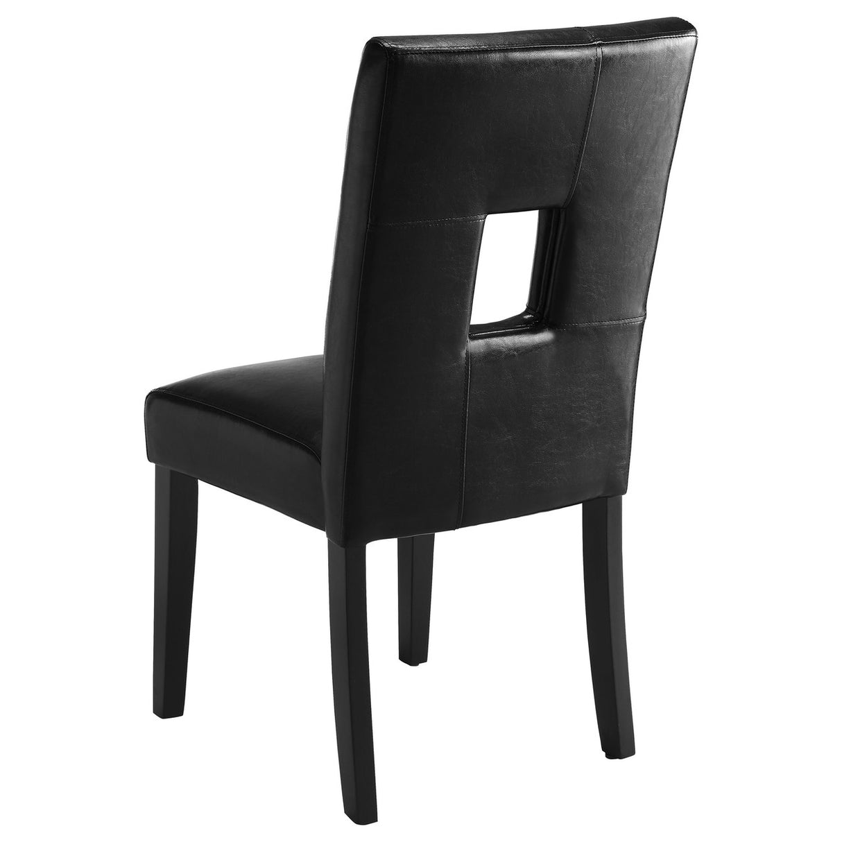 Shannon Open Back Upholstered Dining Chairs Black (Set of 2)