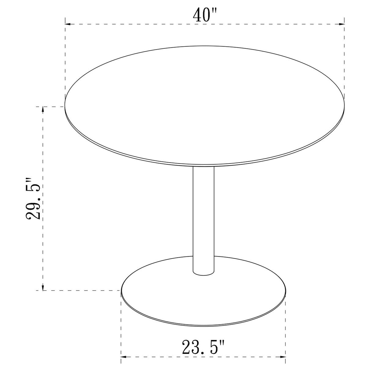 Lowry 5-piece Round Dining Set Tulip Table with Eiffel Chairs White