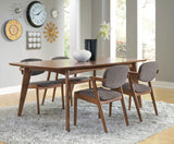 Malone Mid-Century Modern Square Five-Piece Dining Set