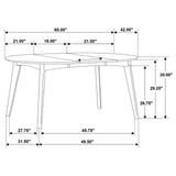 Malone Mid-Century Modern Round Five-Piece Dining Set