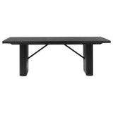 Catherine Rectangular Double Pedestal Dining Table Black