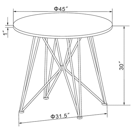 Rennes Round Table Black and Gunmetal