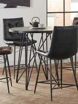 Rennes Round Table Black and Gunmetal (Black)