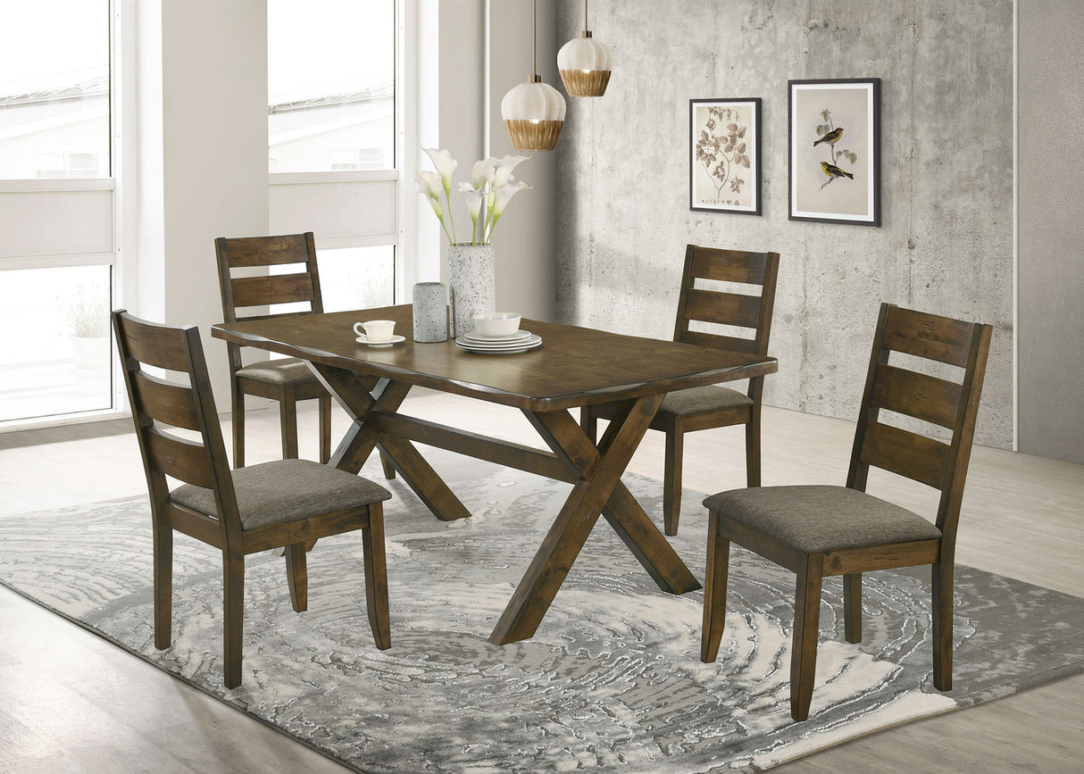 Alston Rustic Trestle Five-Piece Dining Set