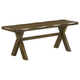 Alston X-shaped Dining Bench Knotty Nutmeg