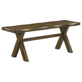 Alston X-shaped Dining Bench Knotty Nutmeg