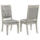 Bling Game Open Back Side Chairs Metallic (Set of 2)