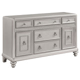 Bling Game 5-drawer Dining Server Metallic Platinum